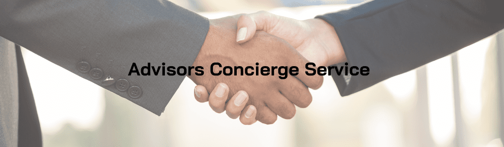 Advisors Concierge Service flyer on the website